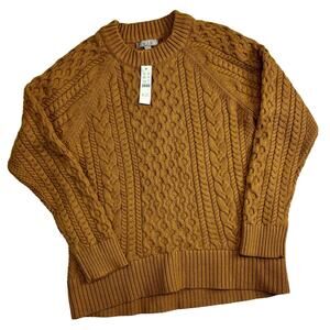 J. Crew Cable Knit Sweater New With Tags Size Medium